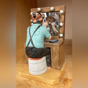 EMMETT KELLY JR CLOWN FIGURINE MAKE UP COLLECTIBLE SIGNED